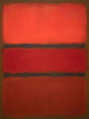 Mark Rothko Vermillion Red Canvas Painting