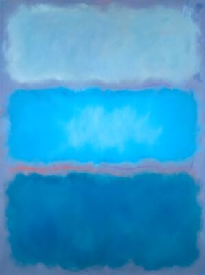 Mark Rothko Cerulean Blue Canvas Painting