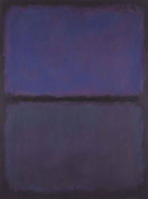 Mark Rothko Blue Violet Canvas Painting