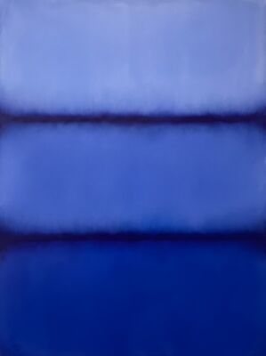 Mark Rothko Sapphire Blue Canvas Painting