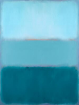 Mark Rothko Cyan Horizons Canvas Painting