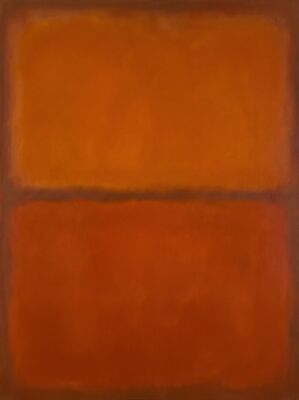 Mark Rothko Burnt Orange Canvas Painting