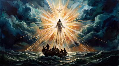Jesus Calming the Storm Canvas Painting