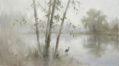Bamboo Silver Mist Corot Canvas Painting