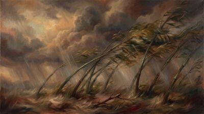 Bamboo Baroque Tempest Canvas Wall Art