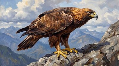 Golden Eagle Fine Art Canvas Wall Art