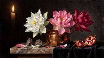Vanitas Sacred Lotus Canvas Wall Art