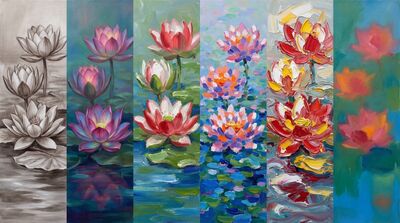 Sacred Lotus Multi-Style Canvas Wall Art