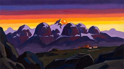 Himalayan Peaks Dawn Light Oil Painting Canvas Wall Art