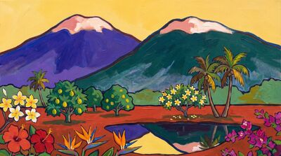 Sacred Polynesian Mountain Canvas Wall Art