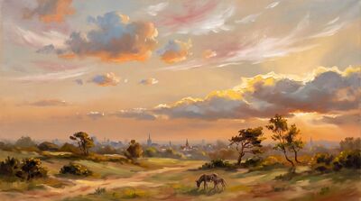 Hampstead Heath Morning Cloud Oil Painting Canvas Wall Art