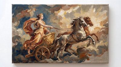Aurora Goddess Allegorical Sunrise Oil Painting Canvas Wall Art