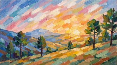 Provencal Dawn Sunrise Canvas Wall Art
