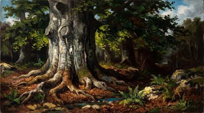 Ancient Beech Tree Forest Canvas Painting
