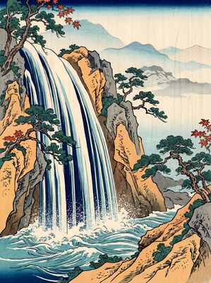 Waterfall Cascade Canvas Wall Art