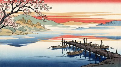 Calm Inlet at Dawn Canvas Painting