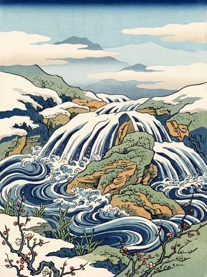 Spring Thaw Cascade Canvas Painting