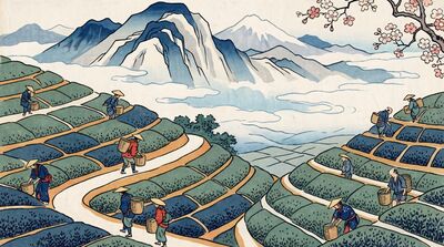 Hillside Terraces Canvas Painting