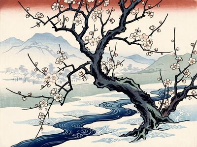 Spring Plum Blossoms Canvas Painting