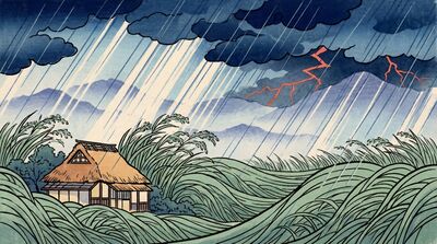Summer Thunderstorm Canvas Painting