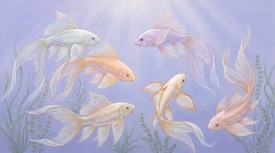 Butterfly Koi Long Fins Canvas Wall Art