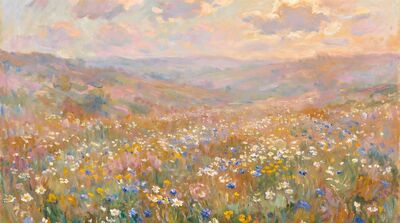 Meadow Wildflowers Canvas Wall Art