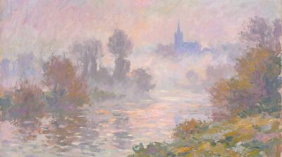Morning Fog Valley Canvas Wall Art
