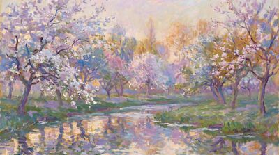 Spring Orchard Canvas Wall Art