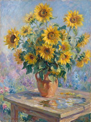 Sunflowers in Vase Canvas Wall Art