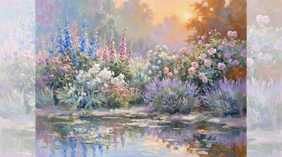 Mixed Garden Border Canvas Wall Art