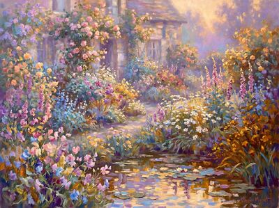 Cottage Garden Canvas Wall Art