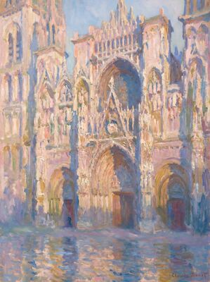 Rouen Cathedral Morning Canvas Painting