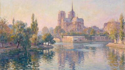 Notre Dame River View Canvas Painting