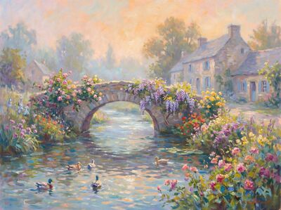 Bridge at Giverny Canvas Painting