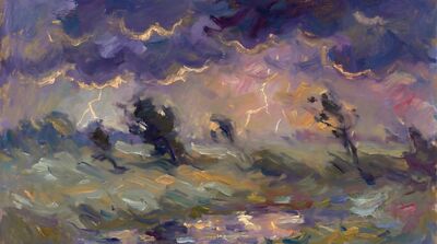 Summer Thunderstorm Canvas Painting