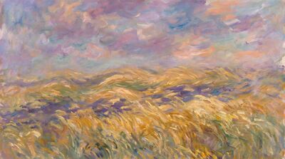 Wind in Wheat Field Canvas Painting