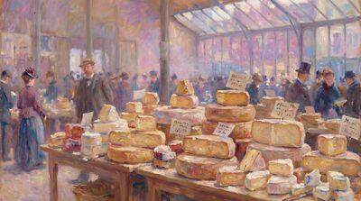 Cheese Market Canvas Wall Art