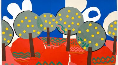 Abstract Colorful Olive Grove Canvas Wall Art