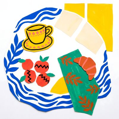 Matisse Style Breakfast Table Canvas Painting