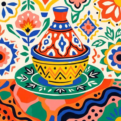 Henri Matisse Moroccan Pottery Canvas Painting
