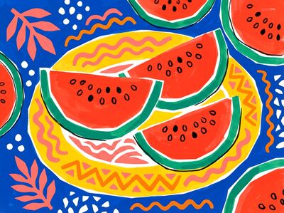 Henri Matisse Watermelon Slices Canvas Painting