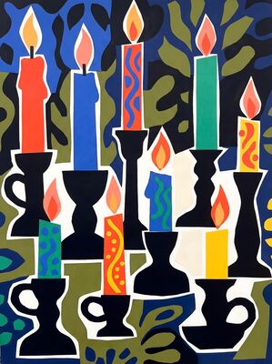 Henri Matisse Candle Arrangement Canvas Painting