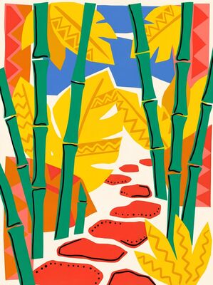 Matisse Inspired Bamboo Forest Canvas Painting