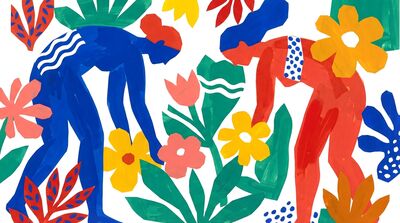 Matisse Style Picking Flowers Canvas Painting