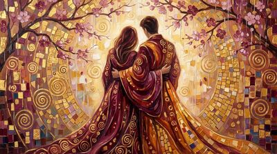 Cherry Blossom Canopy Love Canvas Painting
