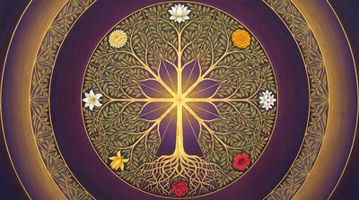 Tree of Life Mandala Geometry Canvas Wall Art