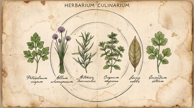 Vintage Botanical Herb Garden Sampler Canvas Wall Art