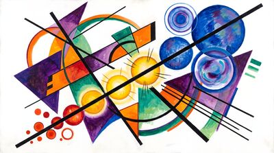 Ascending Spheres Abstract Canvas Wall Art