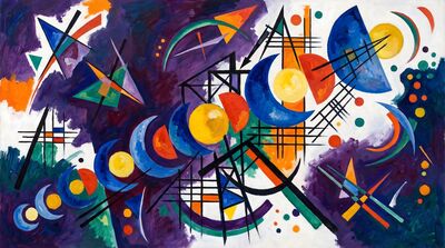 Rising Moons Abstract Canvas Painting