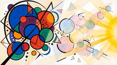 Dissolving Circles Abstract Canvas Painting